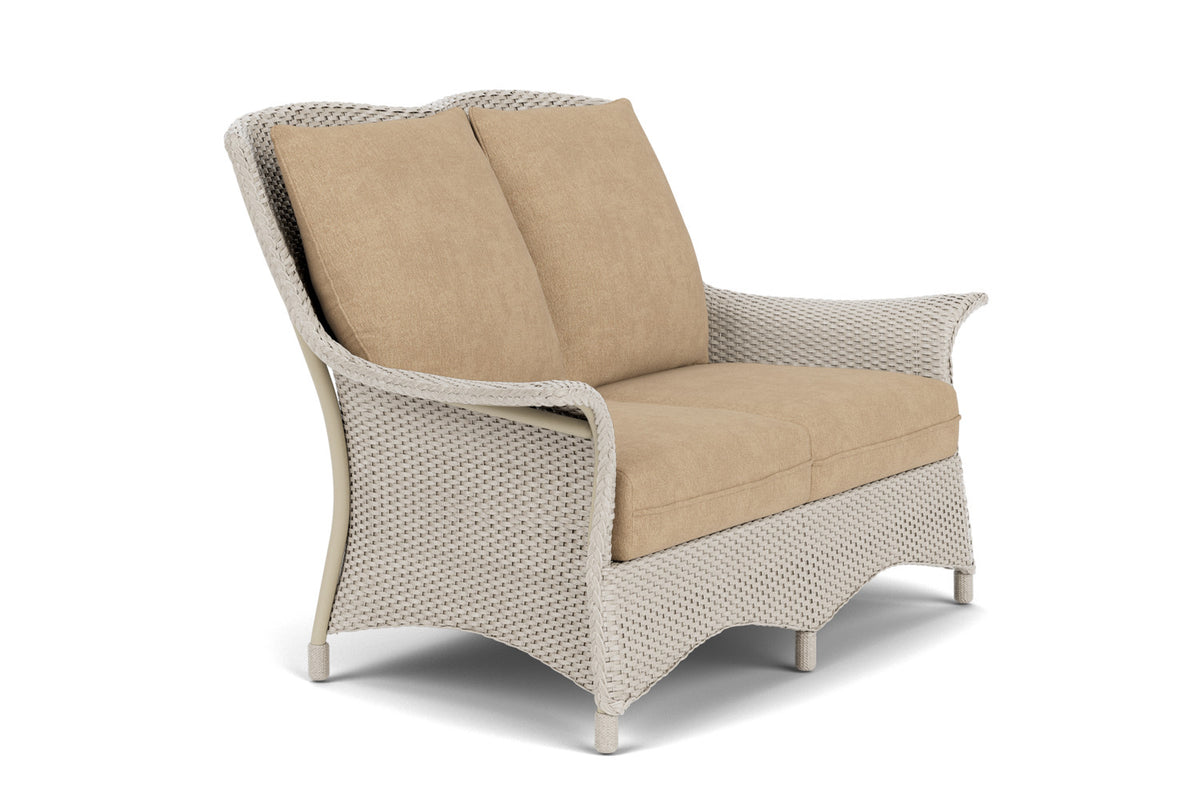 Lloyd Flanders Mandalay Conversation Set in Linen with Hayden Sand fabric, view 3