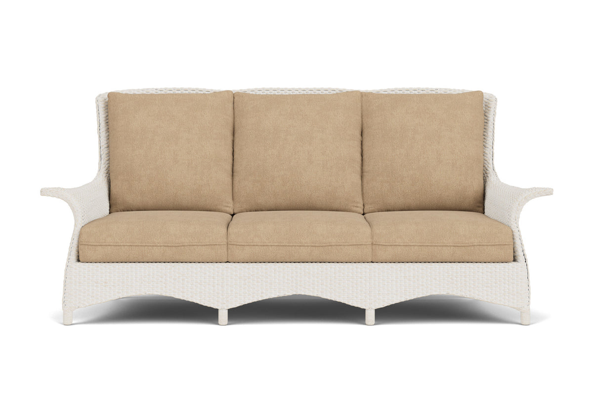 Lloyd Flanders Mandalay Sofa in Antique White with Hayden Sand fabric