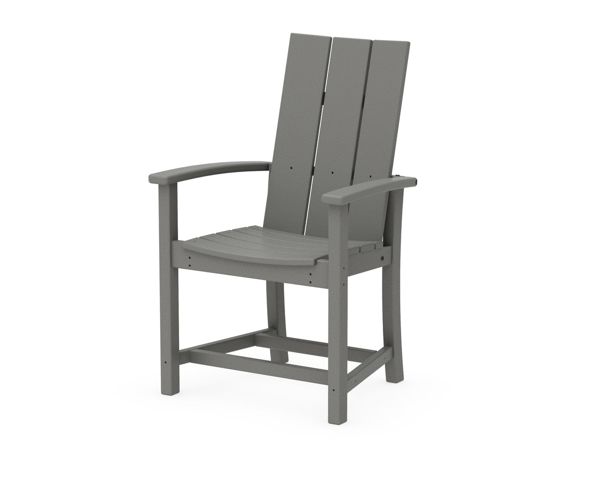 POLYWOOD Modern Adirondack Dining Chair in Slate Grey