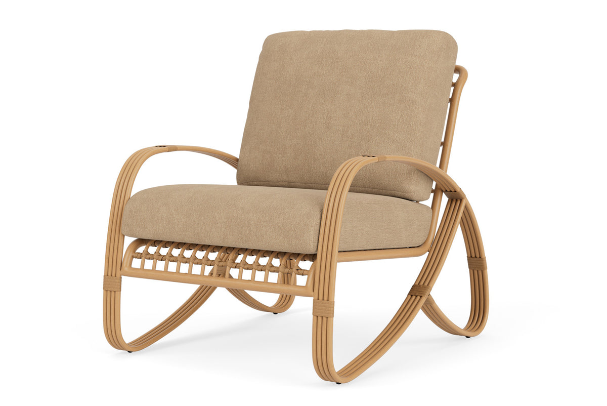Lloyd Flanders Riviera Lounge Chair with Hayden Sand fabric, view 10