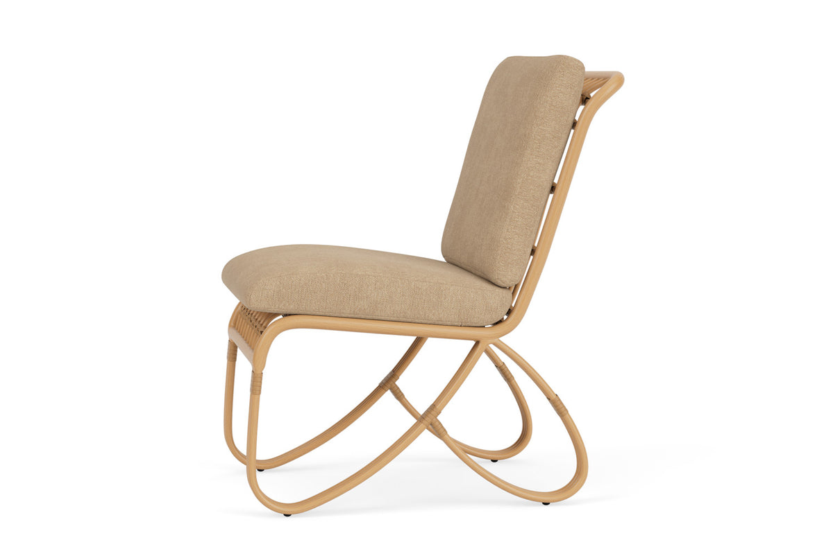 Lloyd Flanders Riviera Armless Dining Chair with Hayden Sand fabric, view 9
