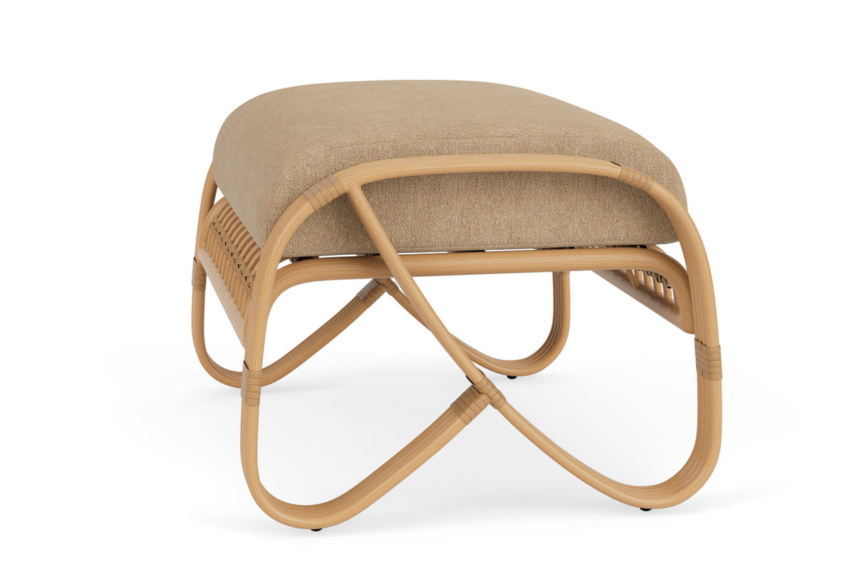Lloyd Flanders Riviera Ottoman with Hayden Sand fabric, view 5