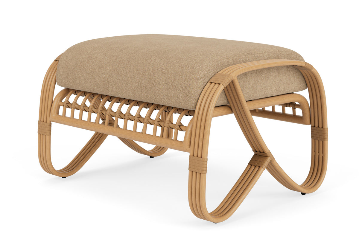 Lloyd Flanders Riviera Ottoman with Hayden Sand fabric, view 6