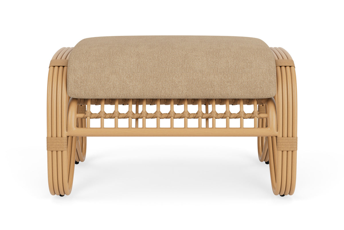 Lloyd Flanders Riviera Ottoman with Hayden Sand fabric