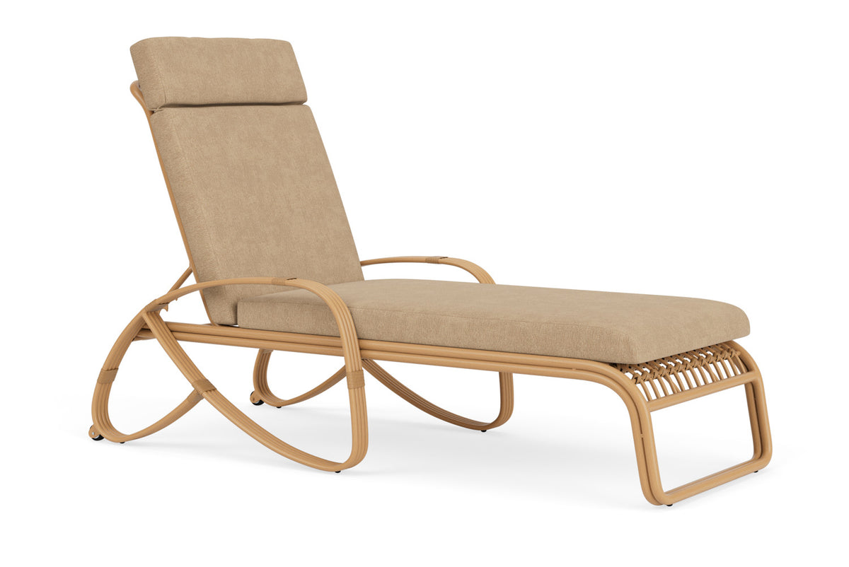 Lloyd Flanders Riviera Chaise with Hayden Sand fabric, view 3
