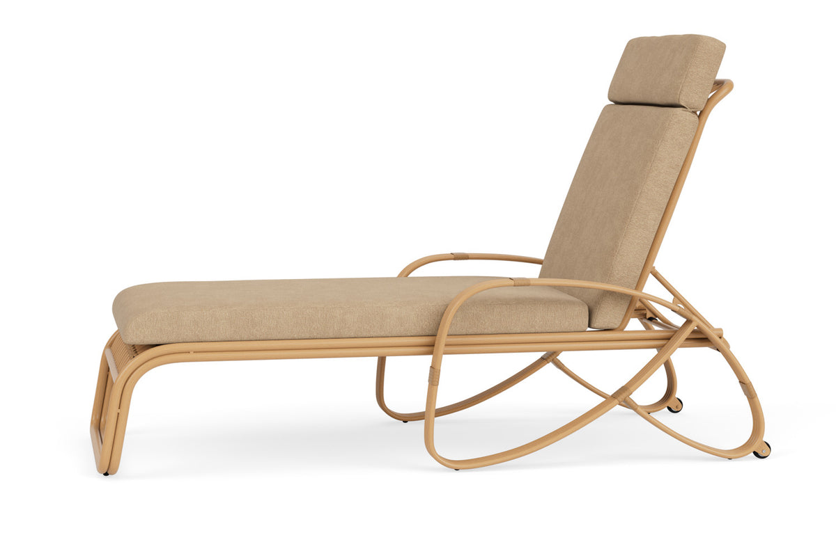 Lloyd Flanders Riviera Chaise with Hayden Sand fabric, view 9