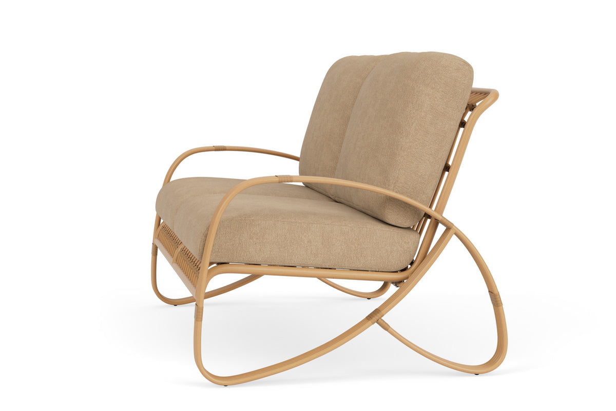 Lloyd Flanders Riviera Loveseat with Hayden Sand fabric, view 9