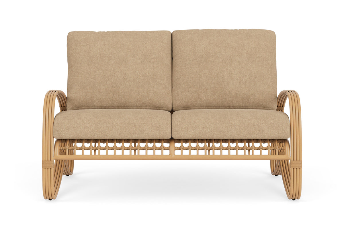 Lloyd Flanders Riviera Loveseat with Hayden Sand fabric