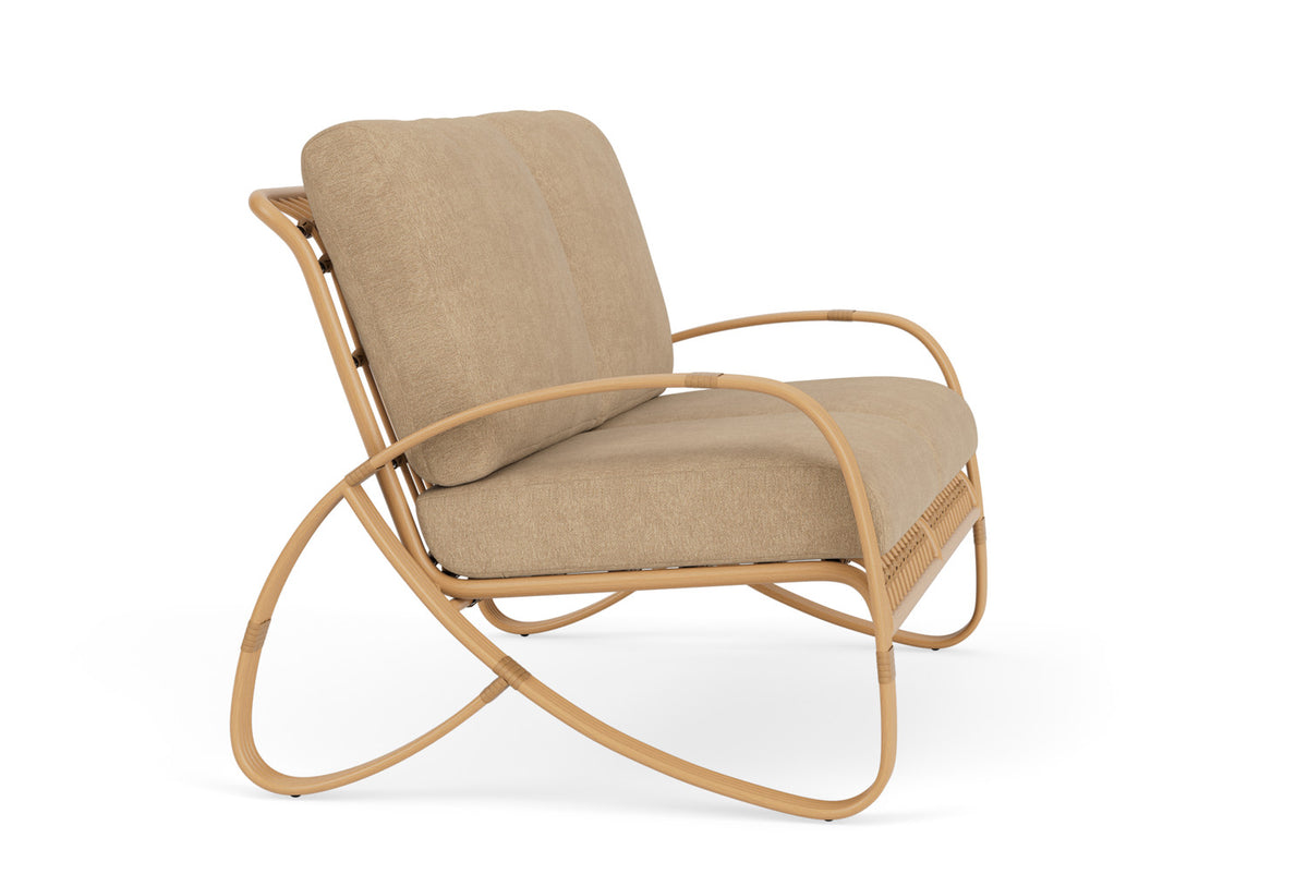 Lloyd Flanders Riviera Loveseat with Hayden Sand fabric, view 4