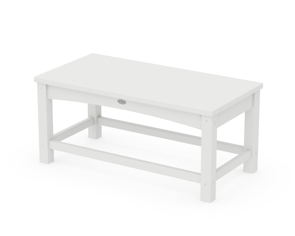 POLYWOOD Club Coffee Table in White
