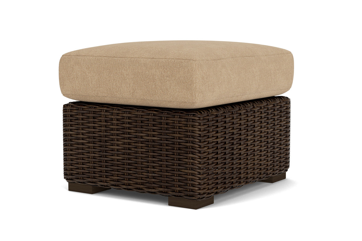 Lloyd Flanders Mesa Ottoman with Hayden Sand fabric, view 3