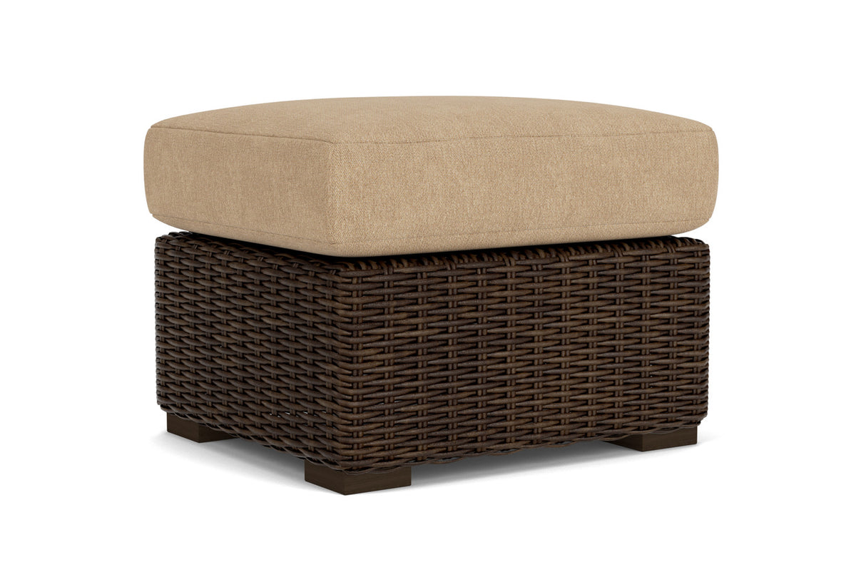 Lloyd Flanders Mesa Ottoman with Hayden Sand fabric, view 2