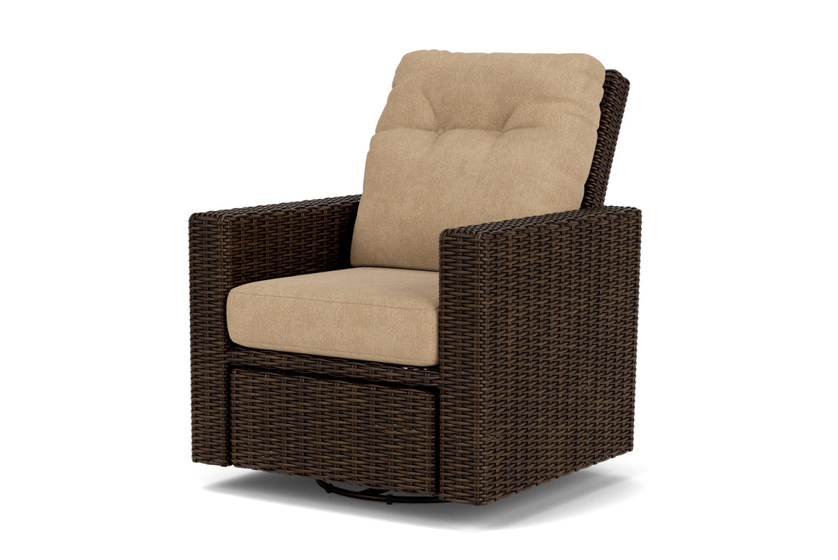 Lloyd Flanders Mesa Swivel Glider Recliner with Hayden Sand fabric, view 10