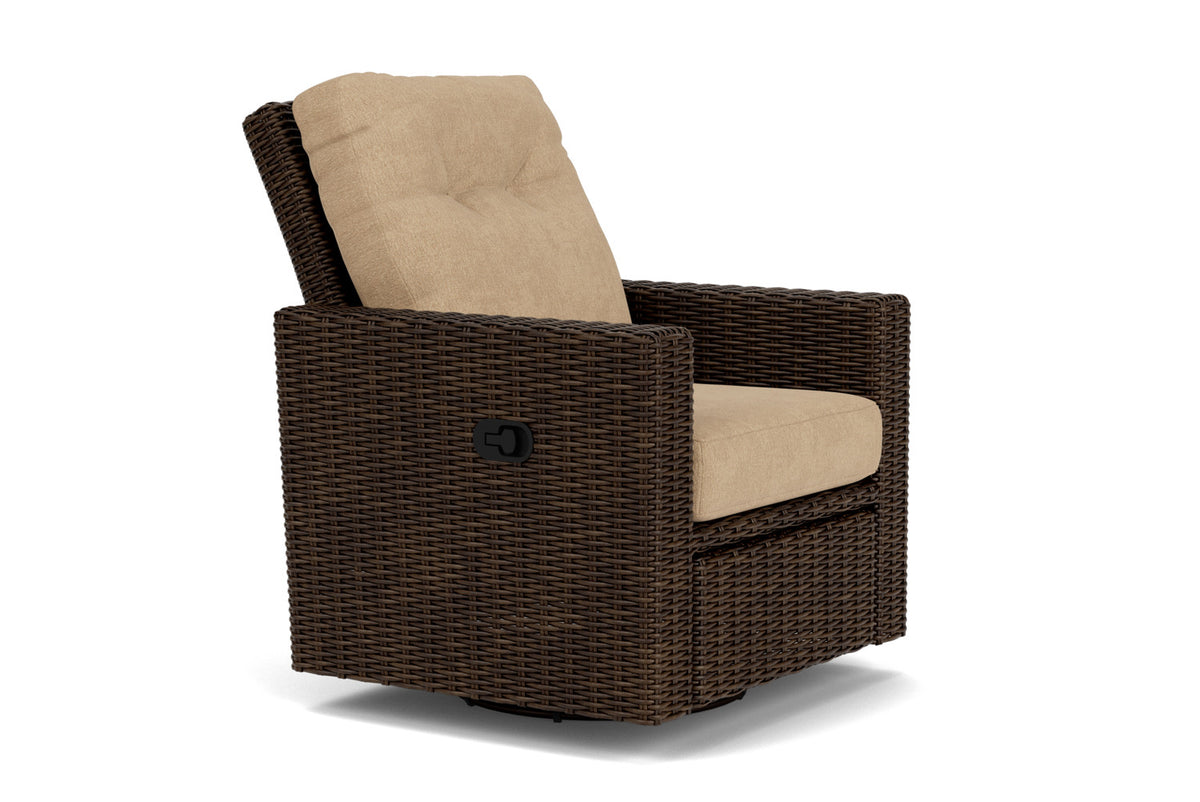 Lloyd Flanders Mesa Swivel Glider Recliner with Hayden Sand fabric, view 3