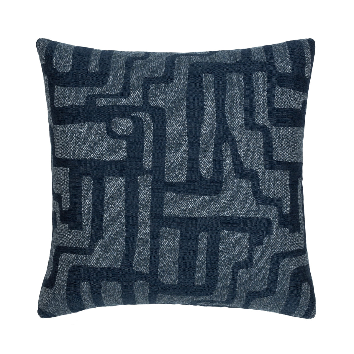 Elaine Smith Noble Indigo outdoor pillow, navy - view 3