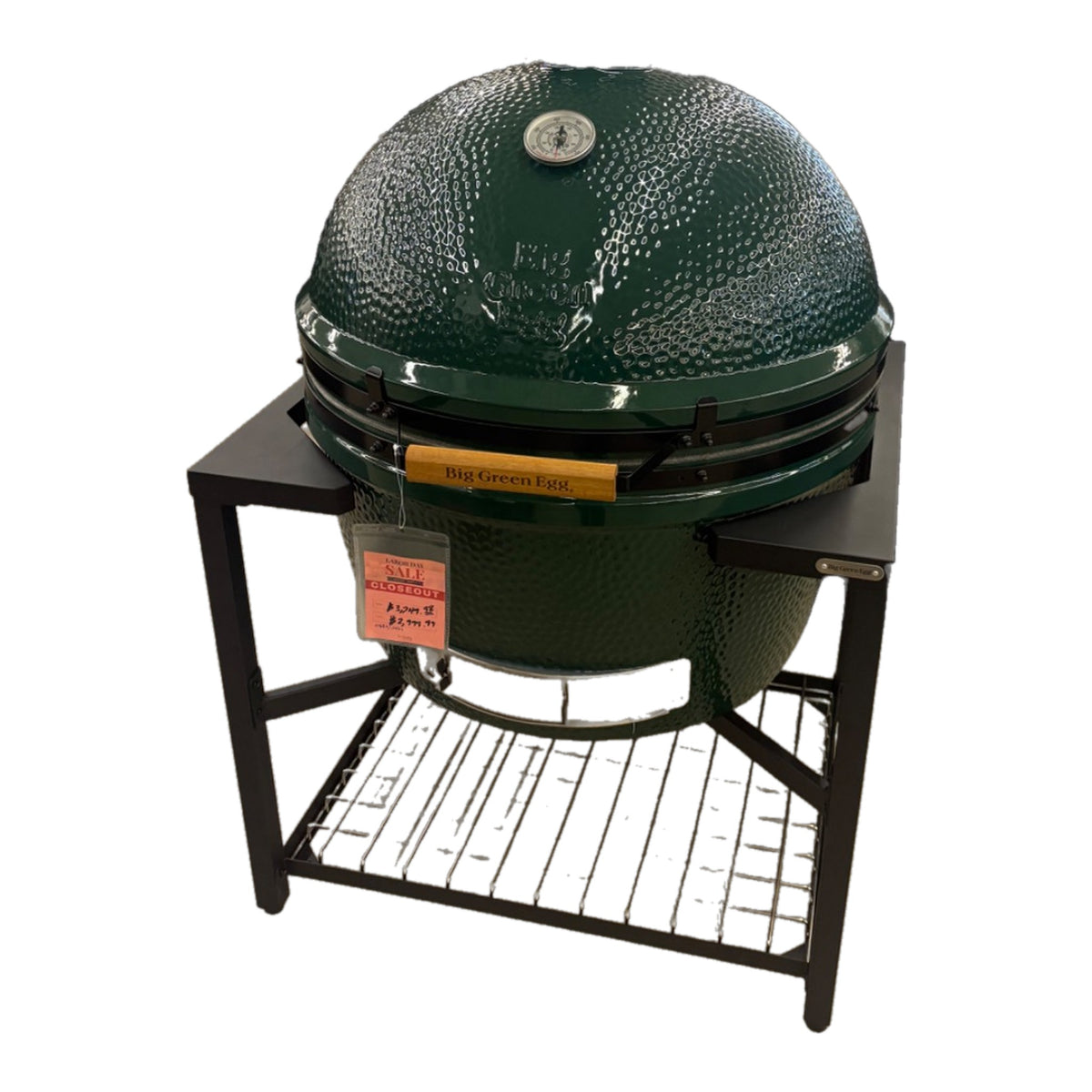 2XL Big Green Egg with Modular Nest on white background