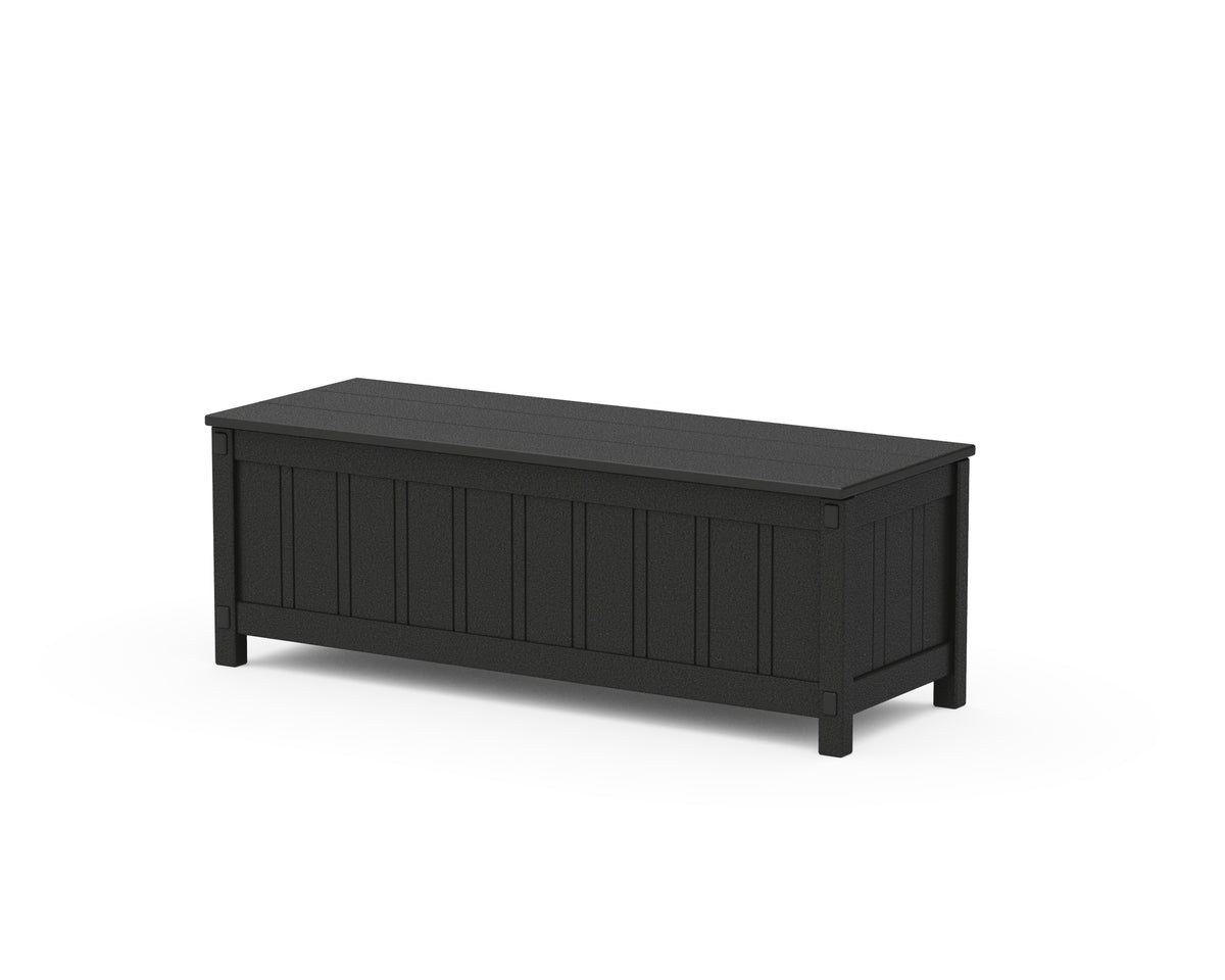 POLYWOOD Acadia 48” Storage Bench in Black