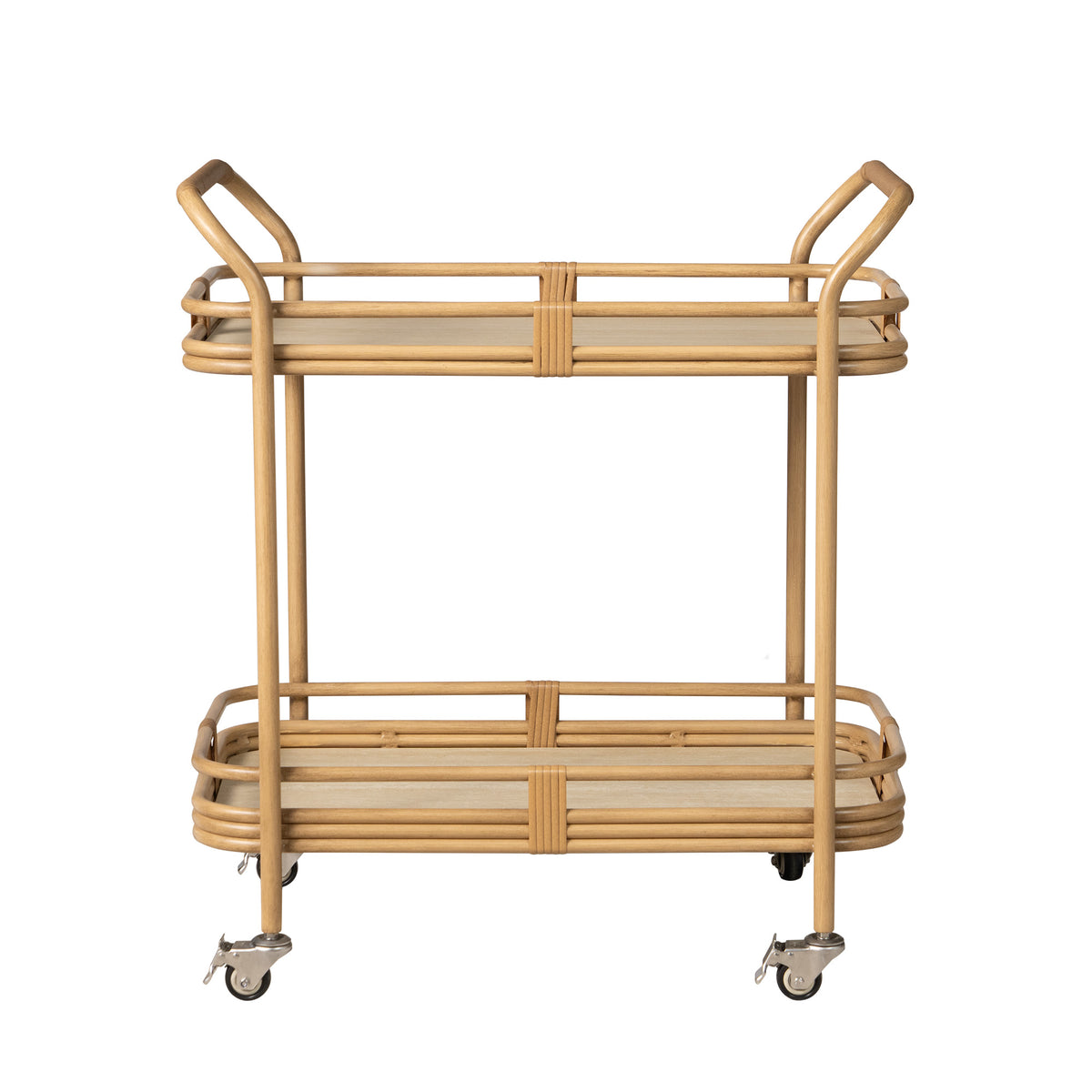 Lloyd Flanders Riviera Bar Cart with Travertine Top, lifestyle photo 2