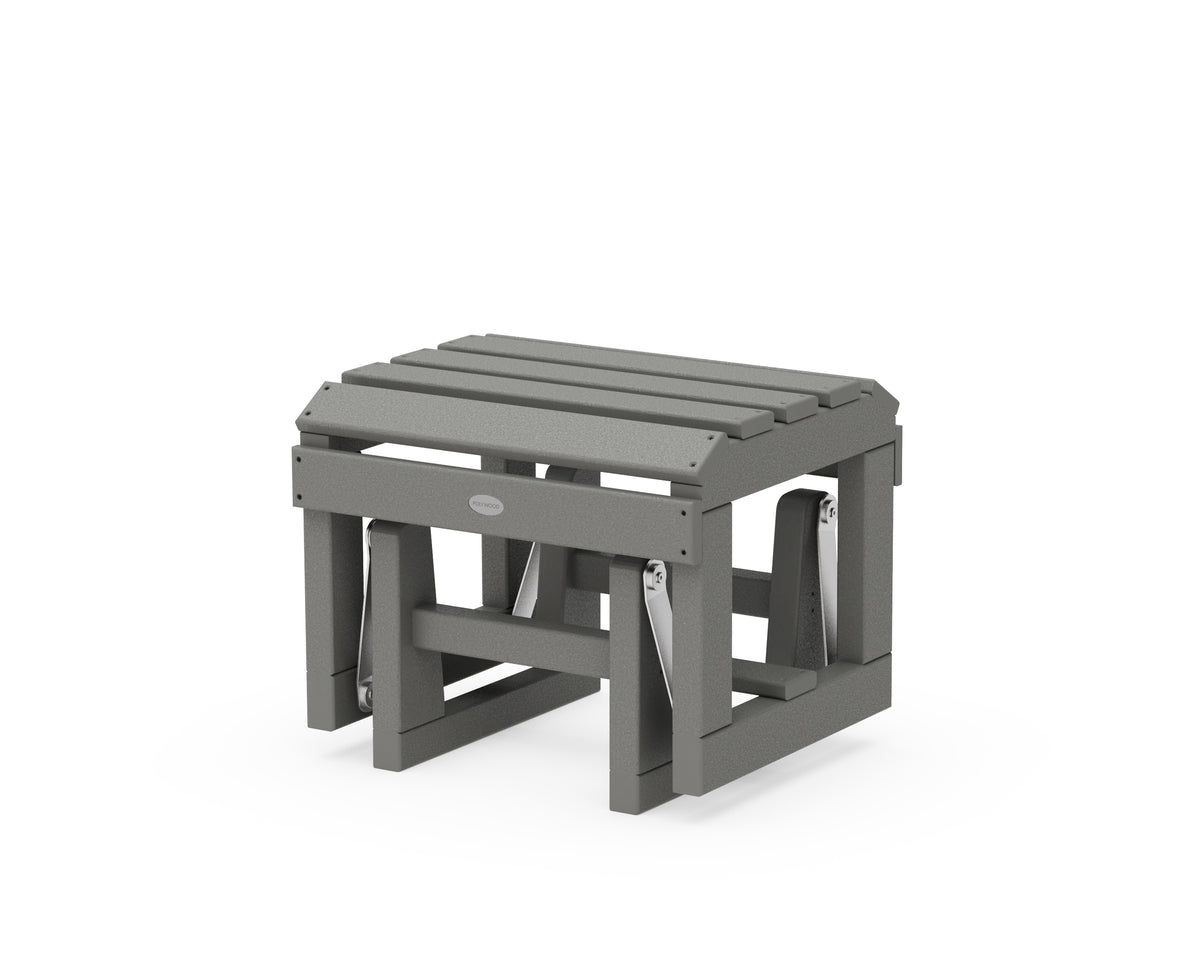 POLYWOOD Classic Adirondack Glider Ottoman in Slate Grey