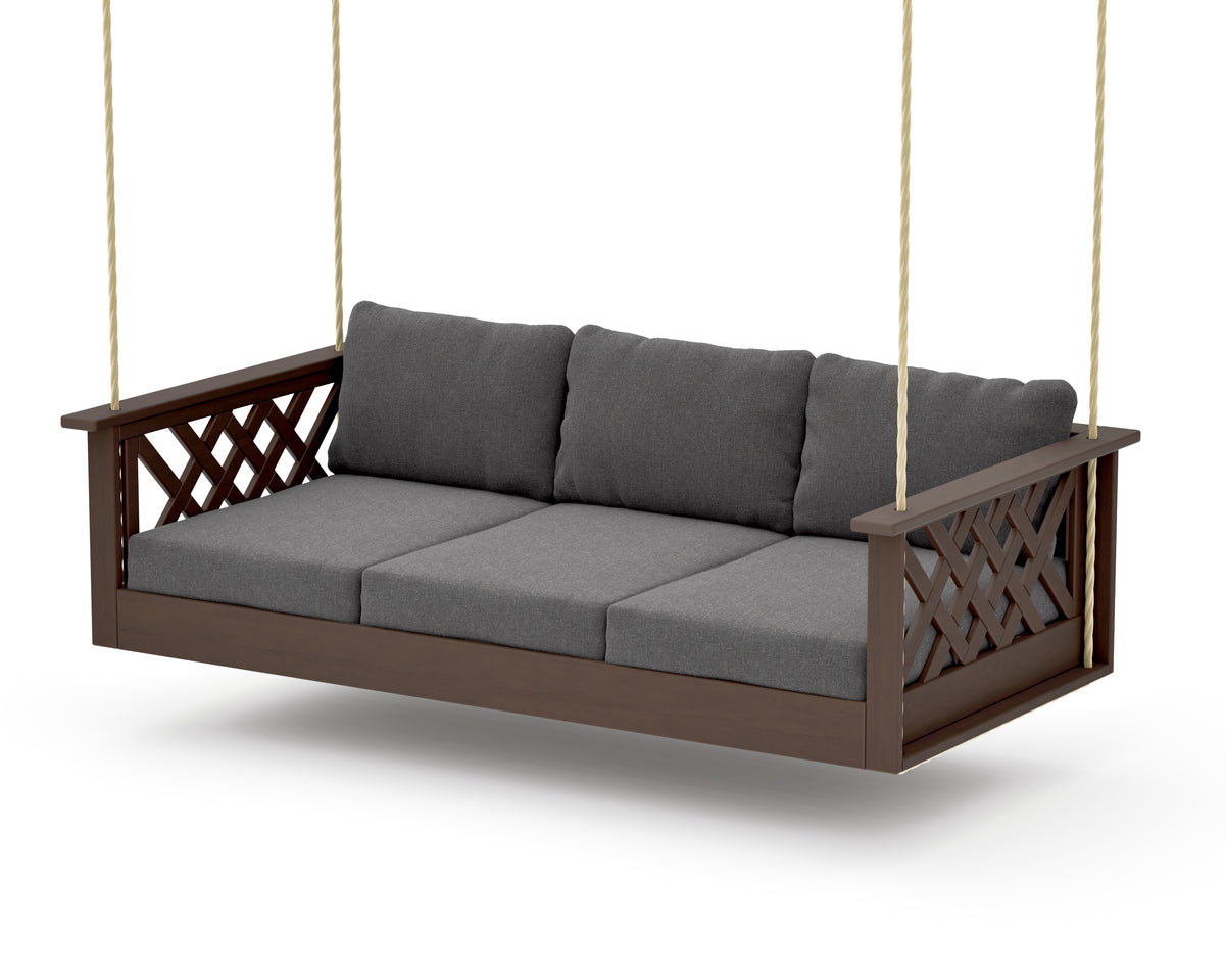 POLYWOOD Wovendale Daybed Swing in Kona / Ash Charcoal
