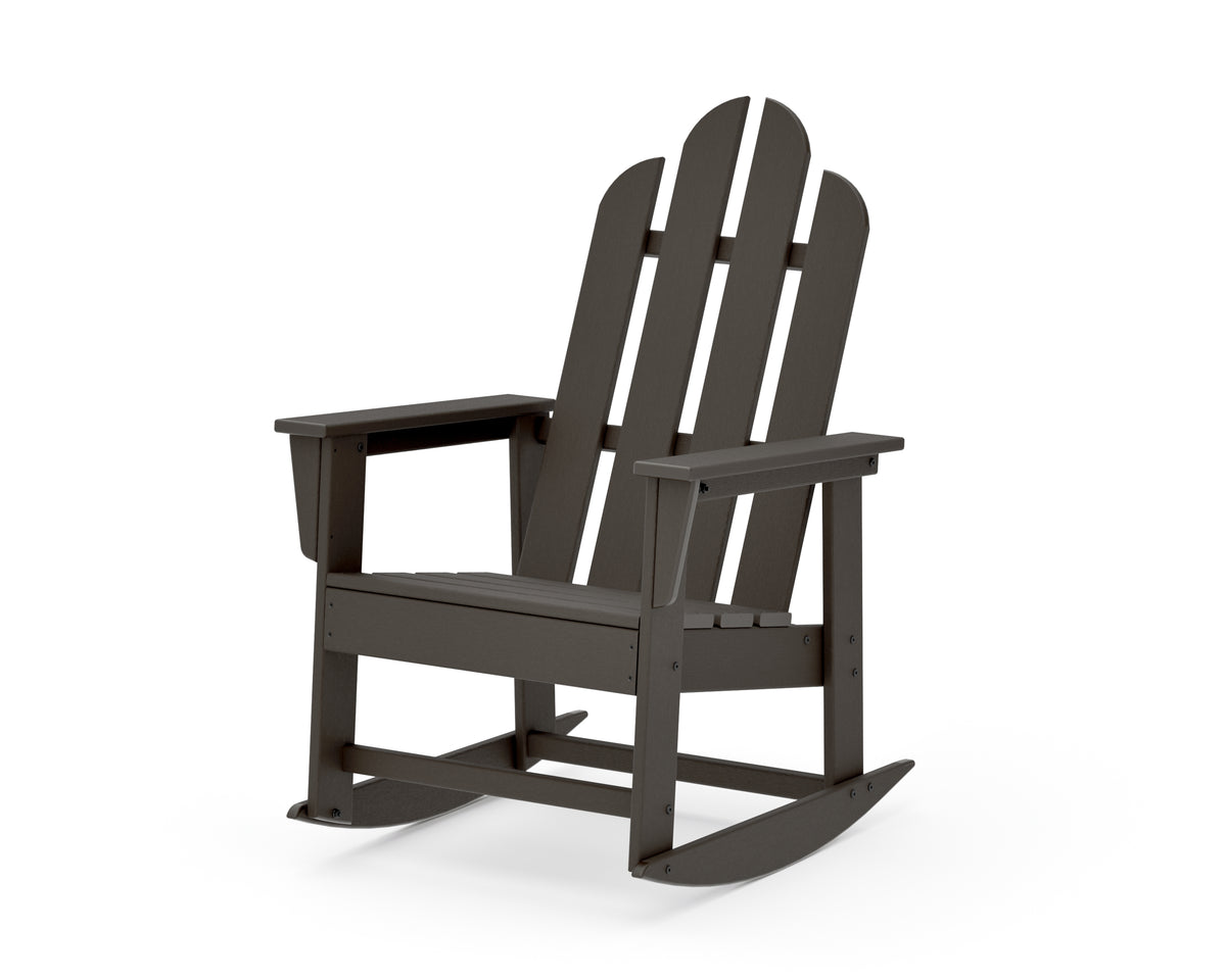 POLYWOOD Long Island Rocking Chair in Vintage Coffee