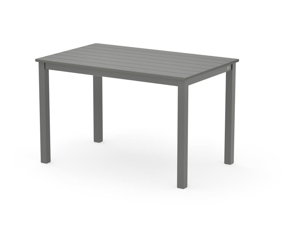 POLYWOOD Main Street 30 x 48 Dining Table in Charcoal / Slate Grey