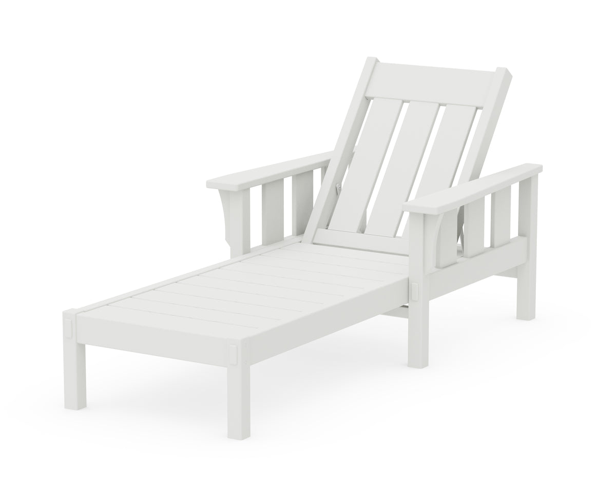 POLYWOOD Acadia Chaise Lounge in Vintage White