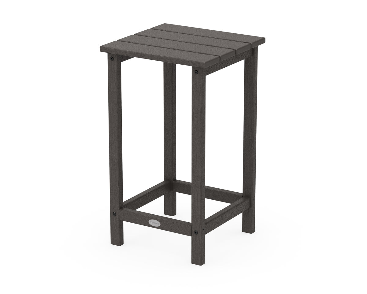 POLYWOOD Long Island 26" Counter Side Table in Vintage Coffee
