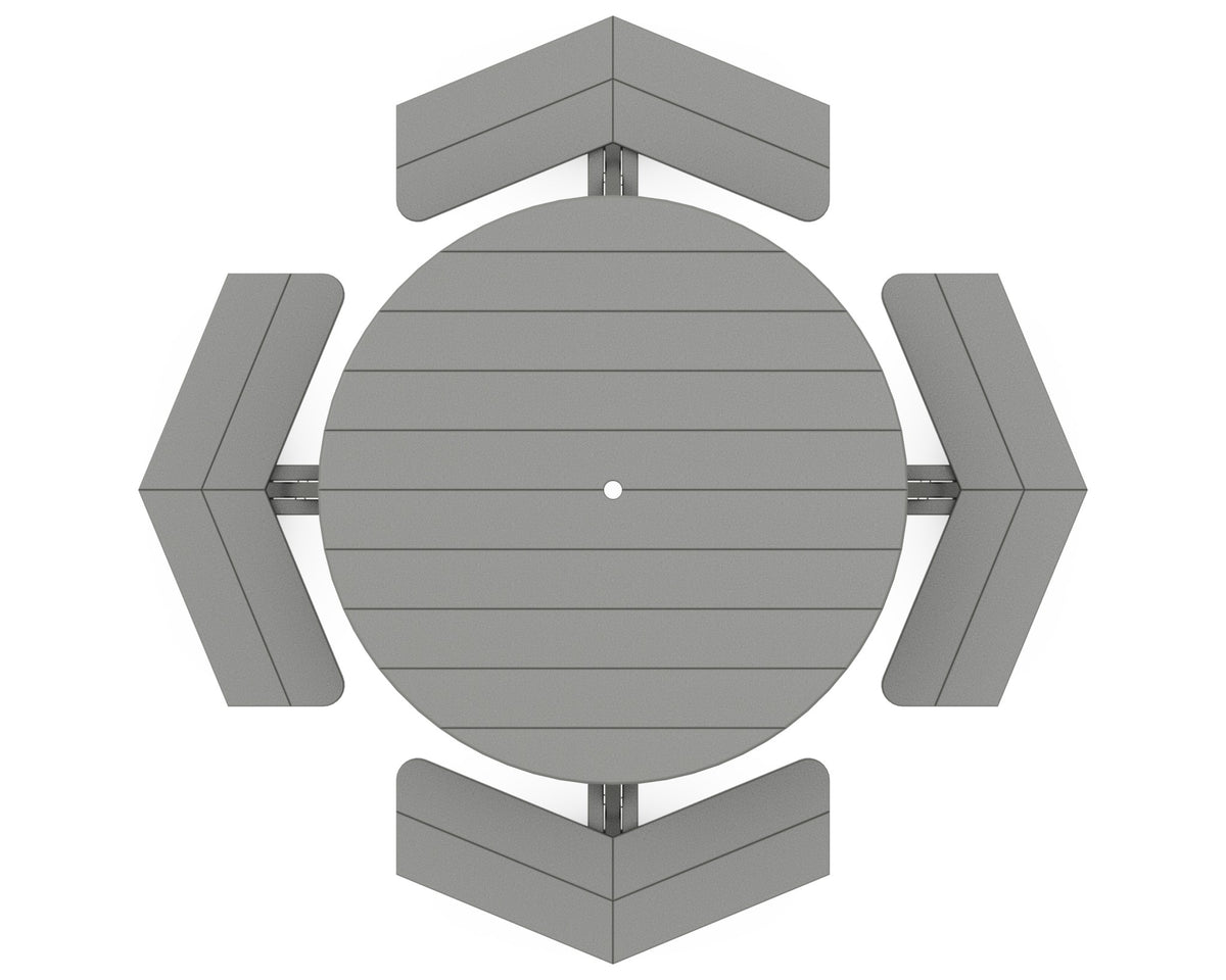 POLYWOOD Park 53" Octagon Table angle view