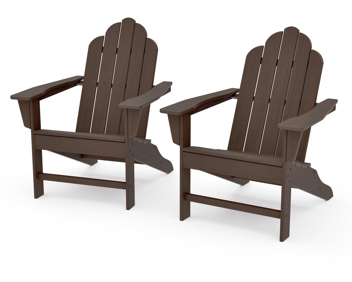 POLYWOOD Long Island Adirondack 2-Piece Set in Kona