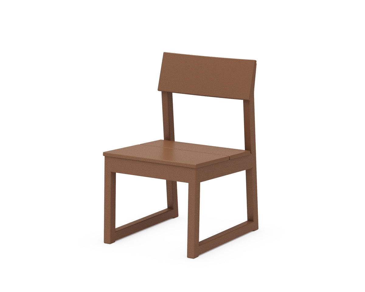 POLYWOOD EDGE Dining Side Chair in Teak
