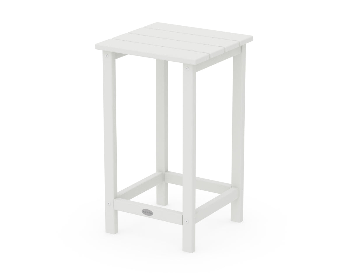 POLYWOOD Long Island 26" Counter Side Table in Vintage White
