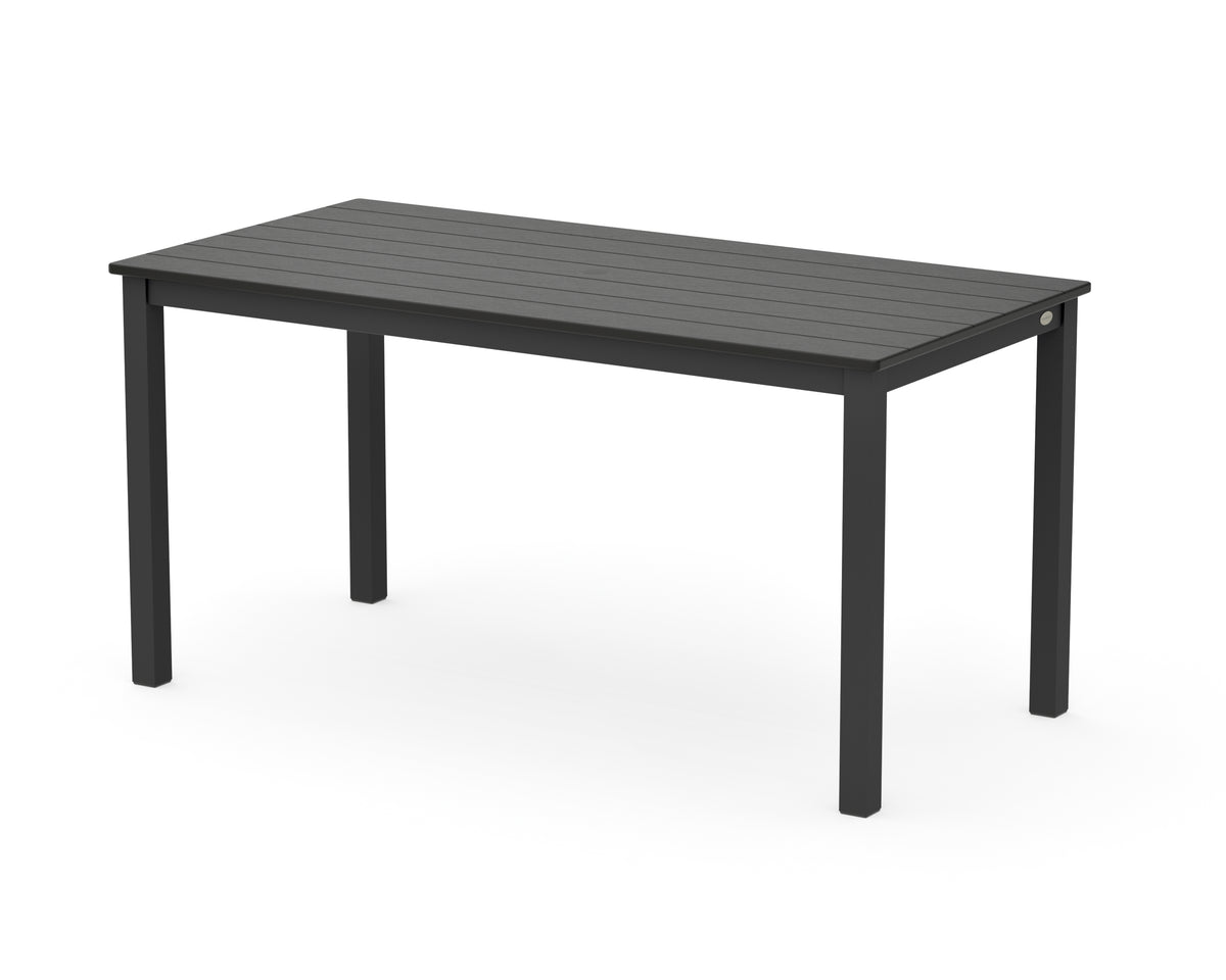 POLYWOOD Main Street 30 x 60 Dining Table in Black / Black