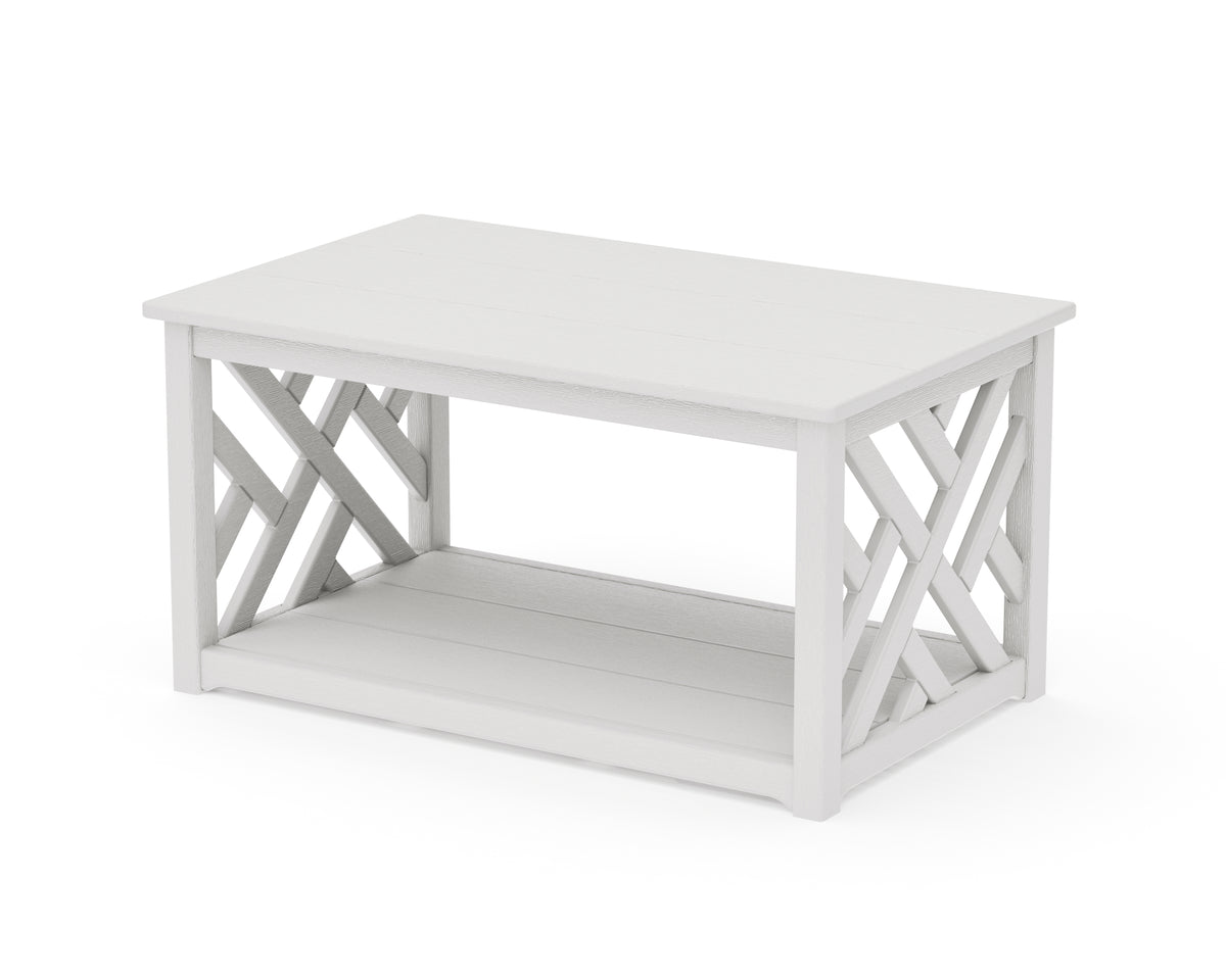 POLYWOOD Chippendale Coffee Table in Vintage White