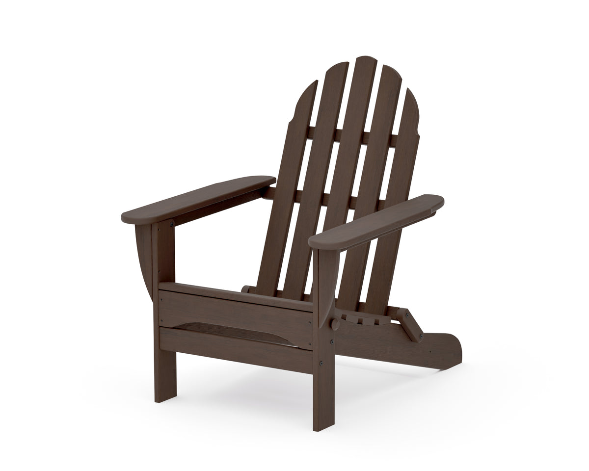 POLYWOOD Classic Folding Adirondack Chair in Kona