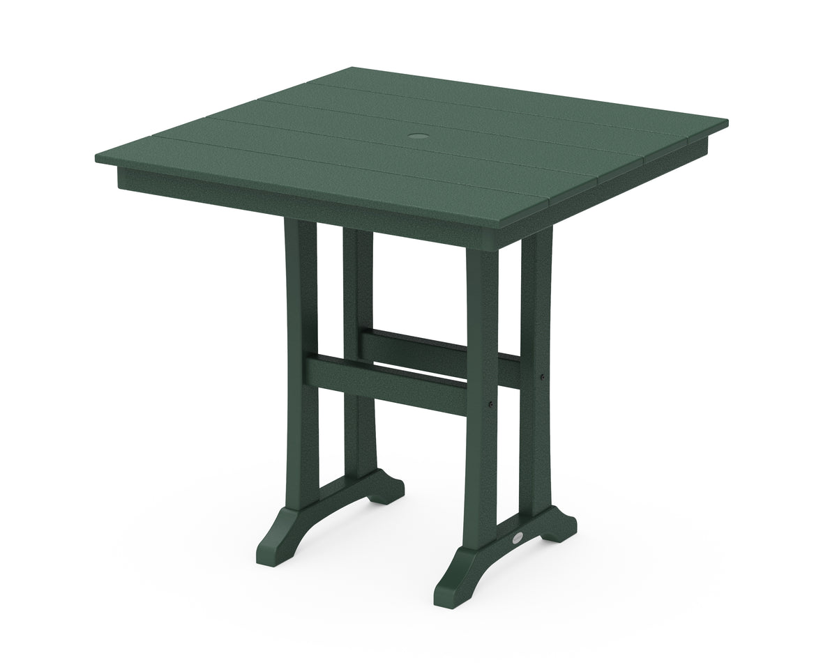 POLYWOOD Farmhouse Trestle 37" Counter Table in Green