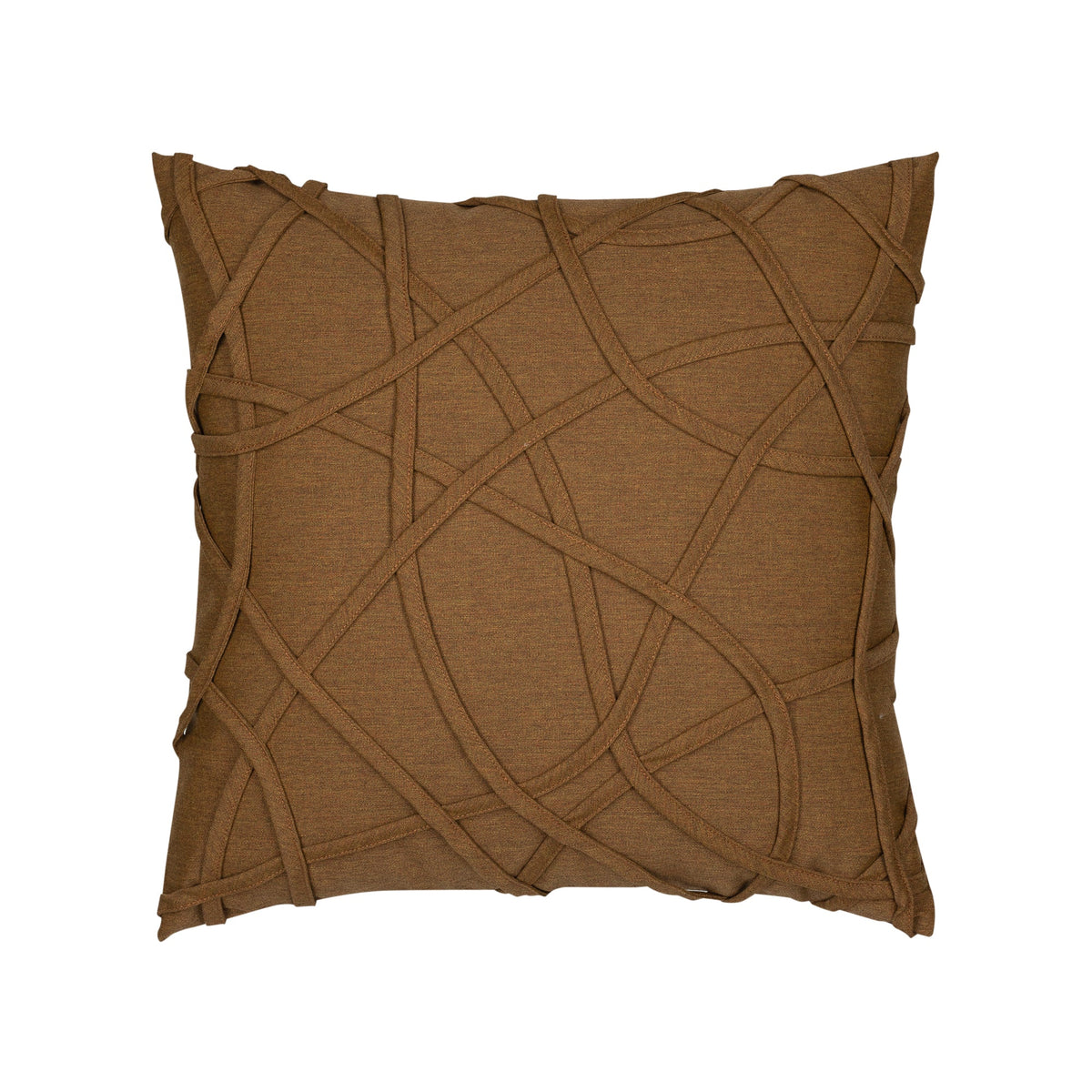 Elaine Smith Illusion Teak outdoor pillow, brown - view 2