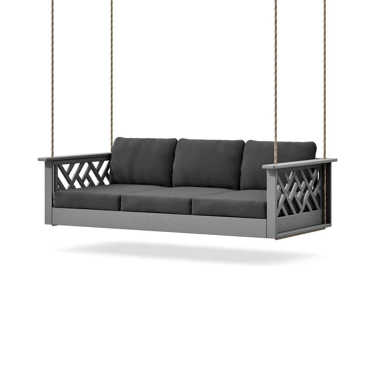 POLYWOOD Chippendale Daybed Swing in Slate Grey / Spectrum Carbon