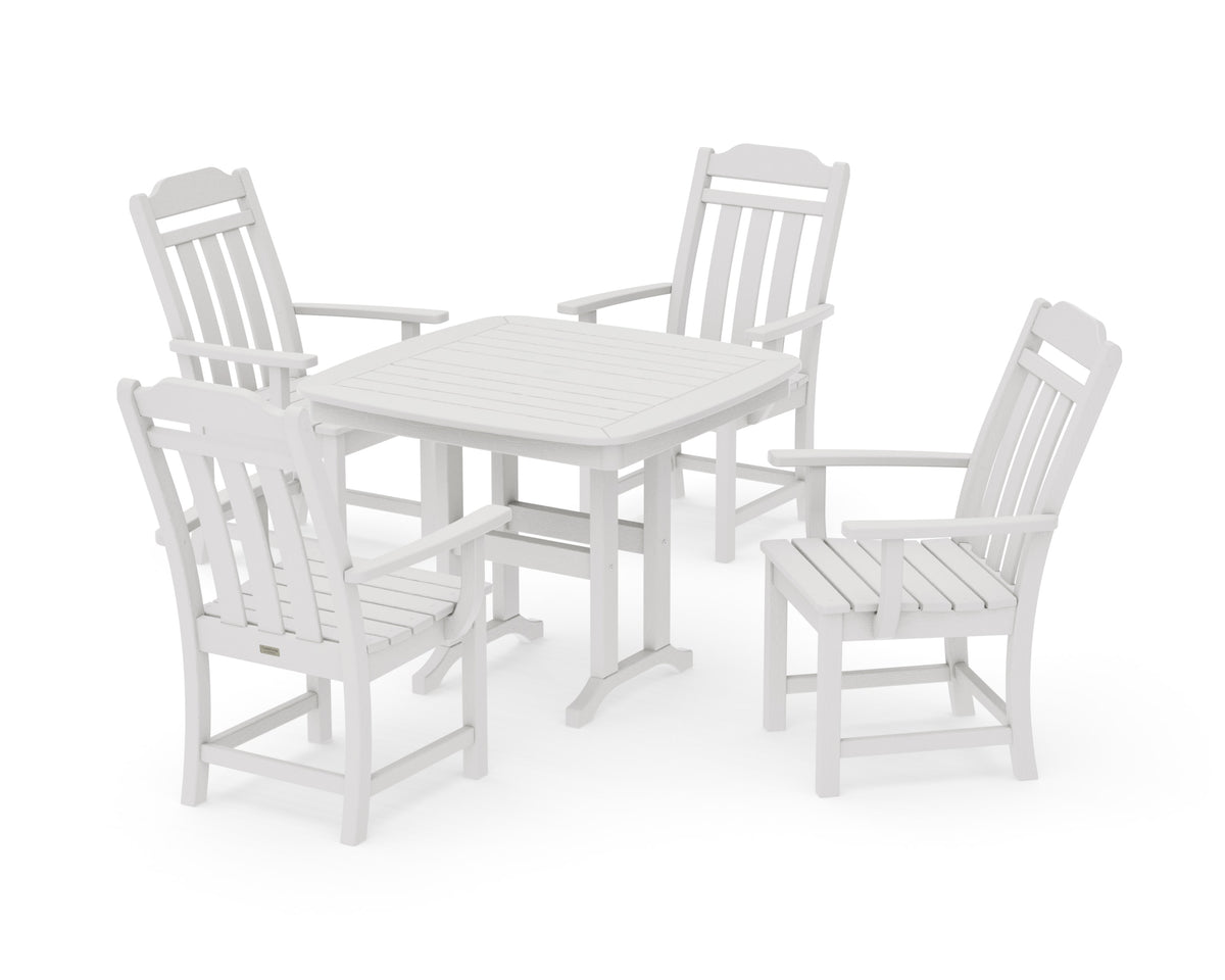 POLYWOOD Cottage 5-Piece Dining Set in Vintage White