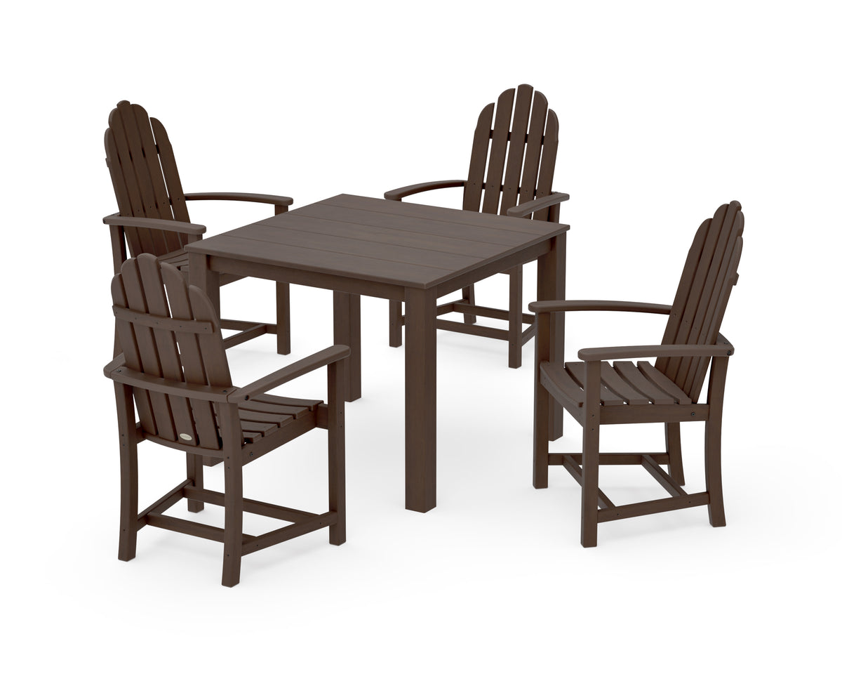 POLYWOOD Classic Adirondack 5-Piece Parsons Dining Set in Kona