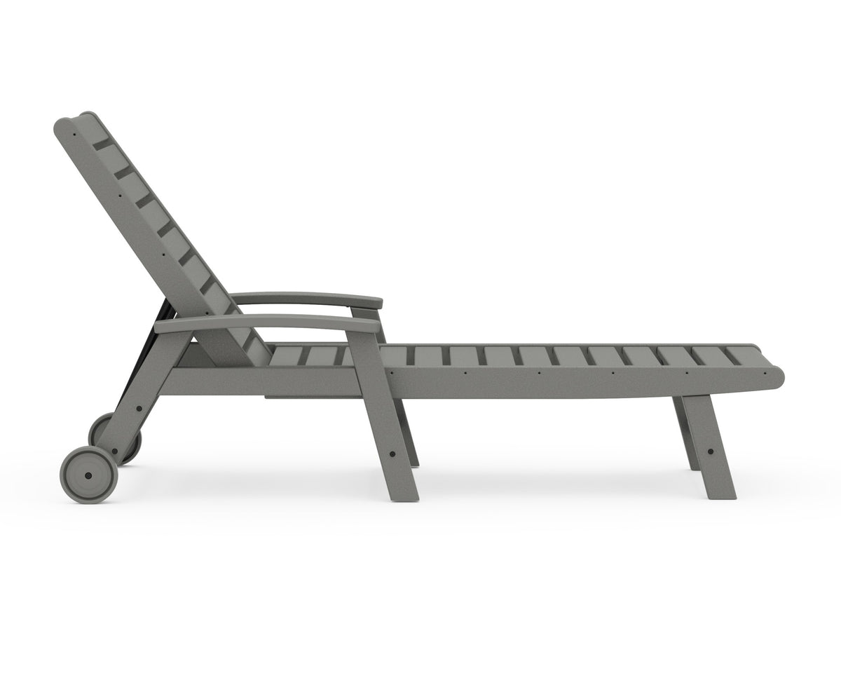 POLYWOOD Signature Chaise with Wheels angle view