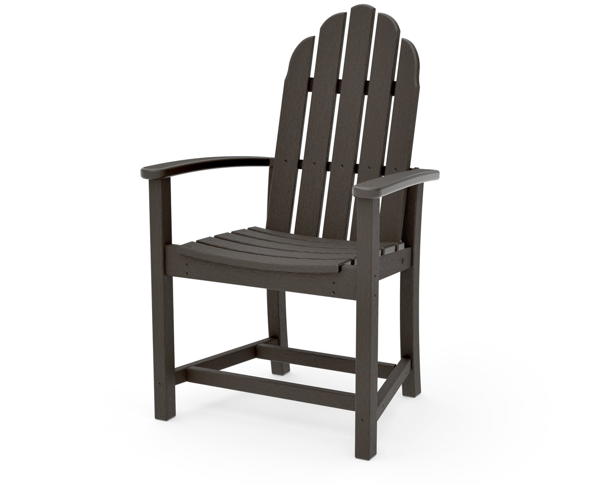 POLYWOOD Classic Adirondack Dining Chair in Vintage Coffee
