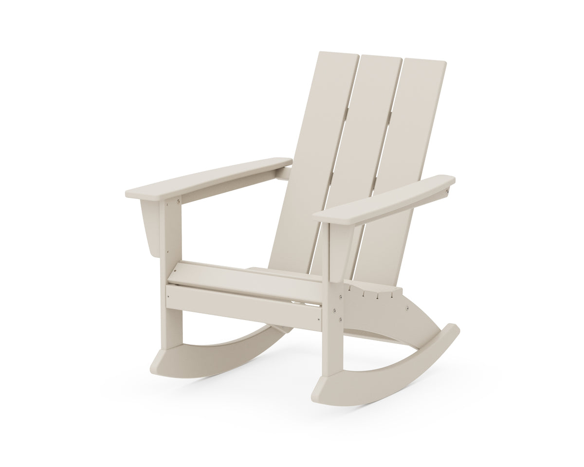 POLYWOOD Modern Adirondack Rocking Chair in Sand