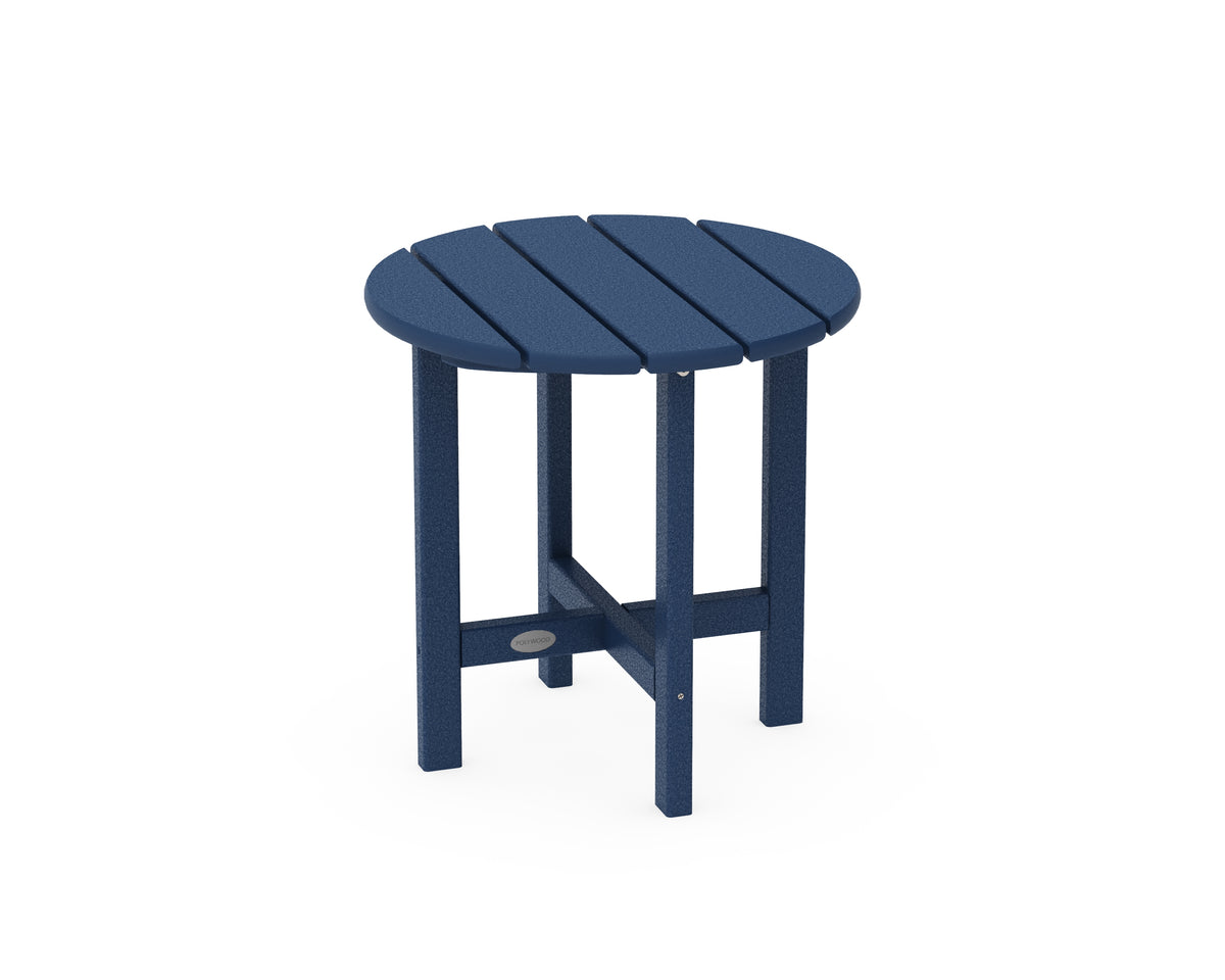 POLYWOOD Round 18" Side Table in Navy