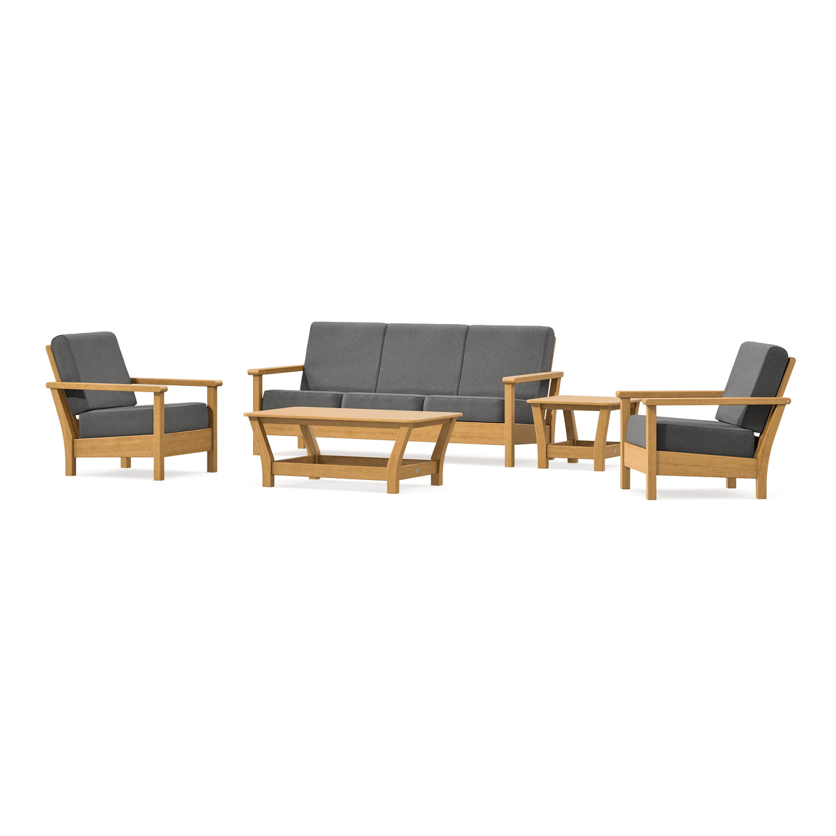 POLYWOOD Harbour 5-Piece Deep Seating Set in Natural