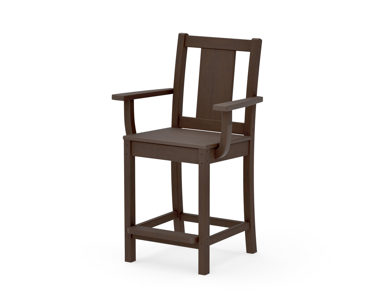POLYWOOD Prairie Counter Arm Chair in Kona