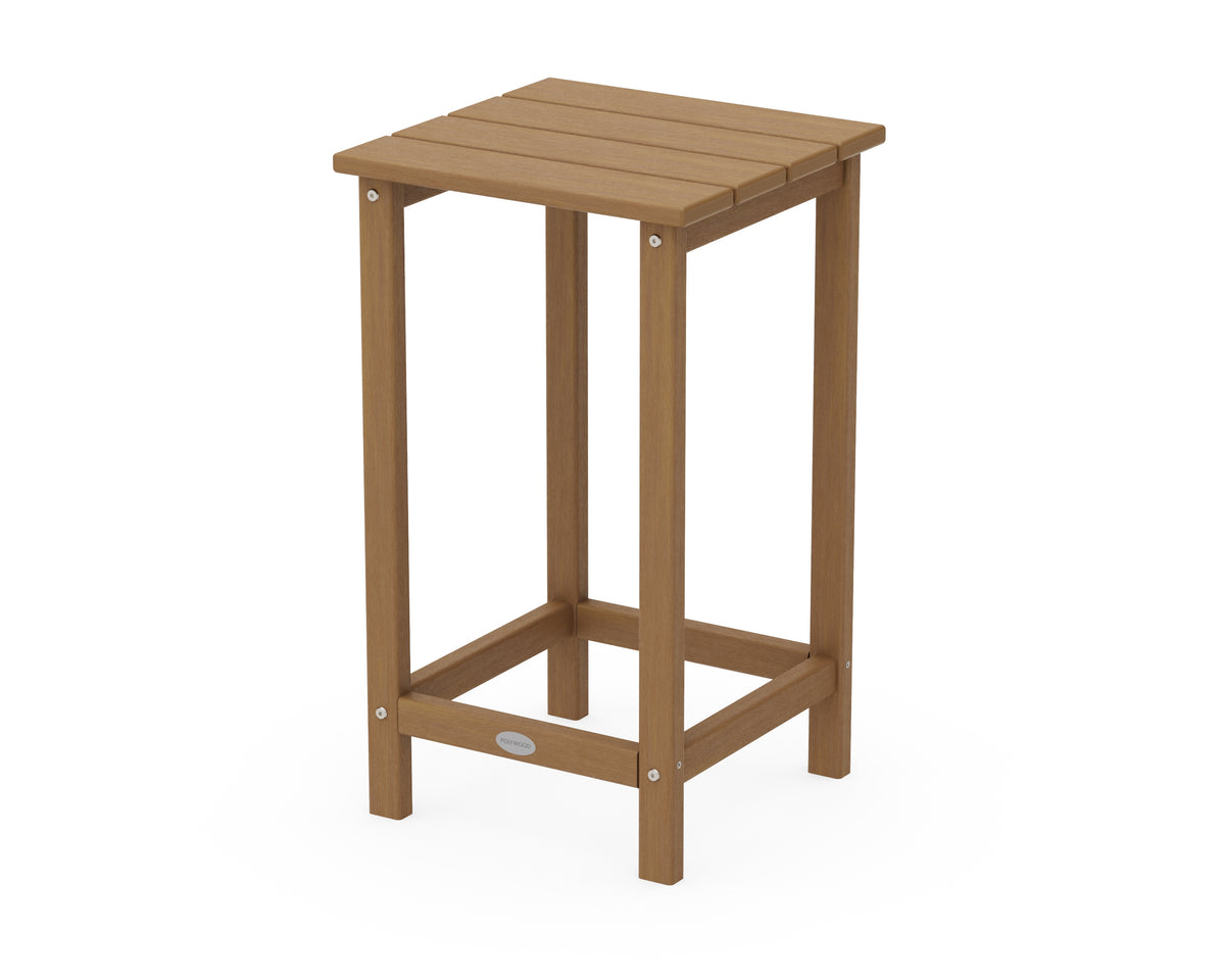 POLYWOOD Long Island 26" Counter Side Table in Natural