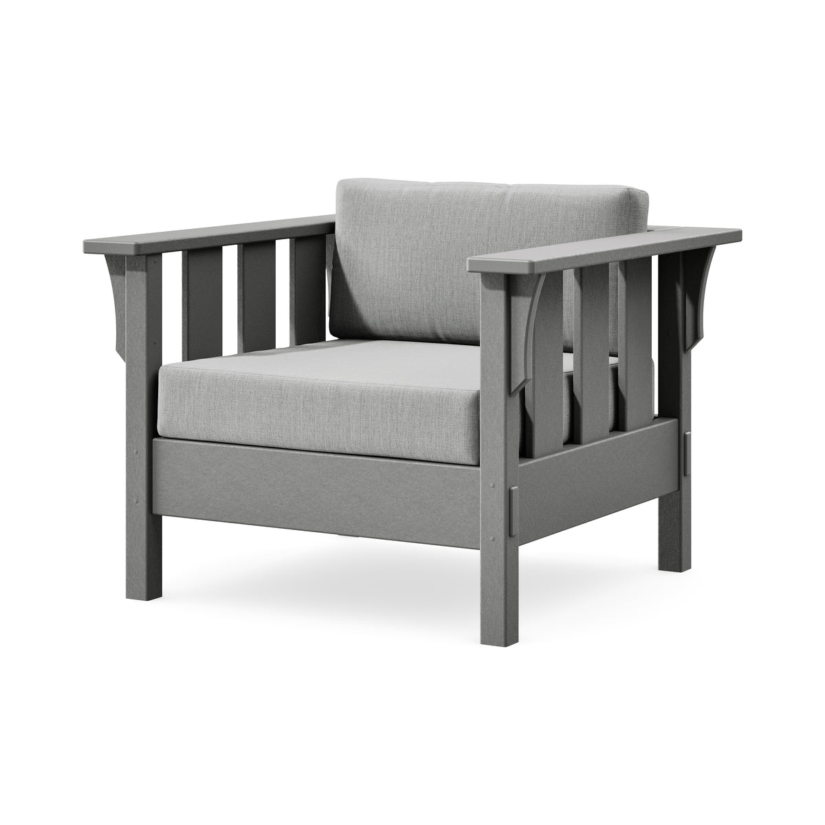 POLYWOOD Acadia Deep Seating Chair in Slate Grey / Granite