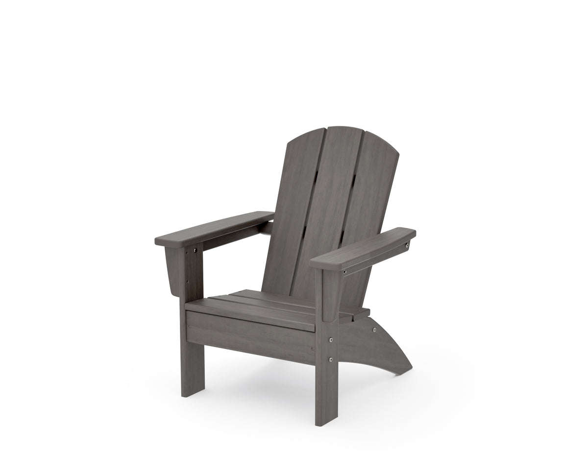 POLYWOOD Kids Nautical Adirondack Chair in Driftwood