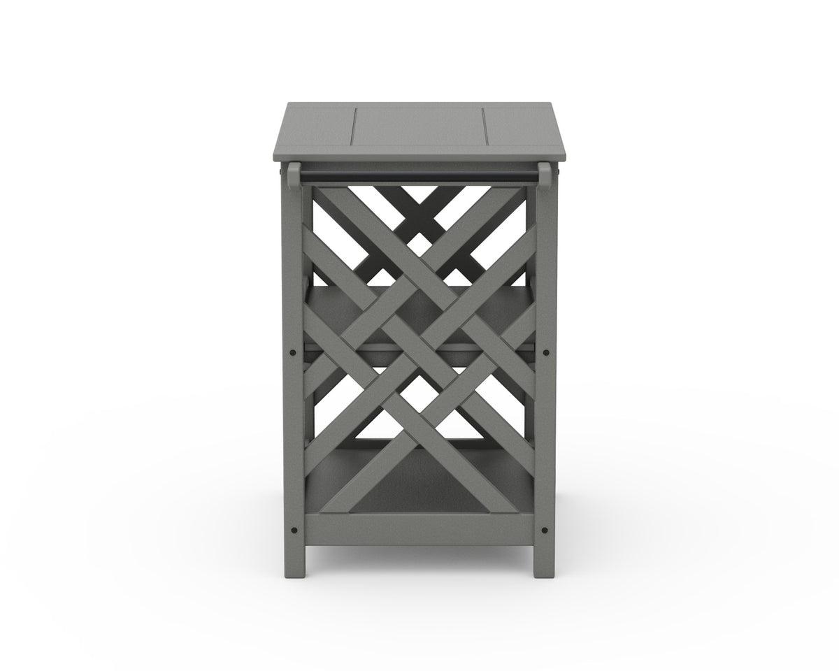 POLYWOOD Wovendale Bar Cart angle view